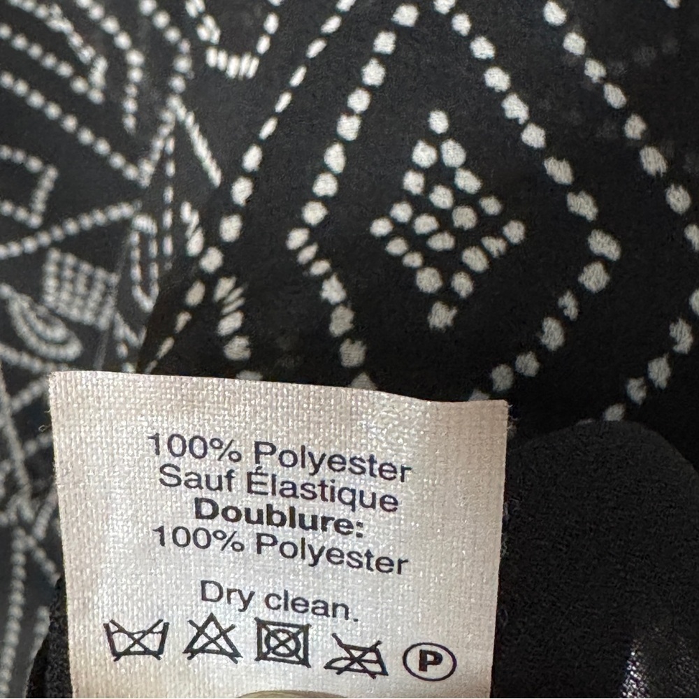 Madewell Geometric Shift Dress Black White Print Size Medium - Picture 5 of 6